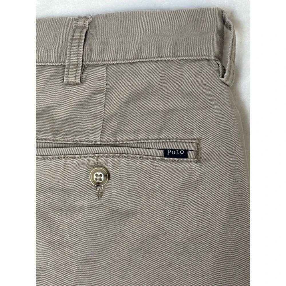 Polo Ralph Lauren Chino Shorts Men 34 Pleated Classic Fit Tan Khaki Grandpa Core